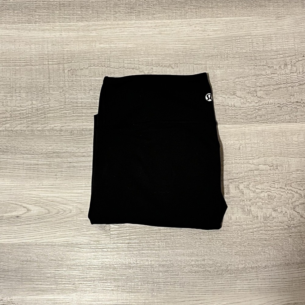 Lulmon Womens High Rise Cropped Athletic Leggings Size 6 Black