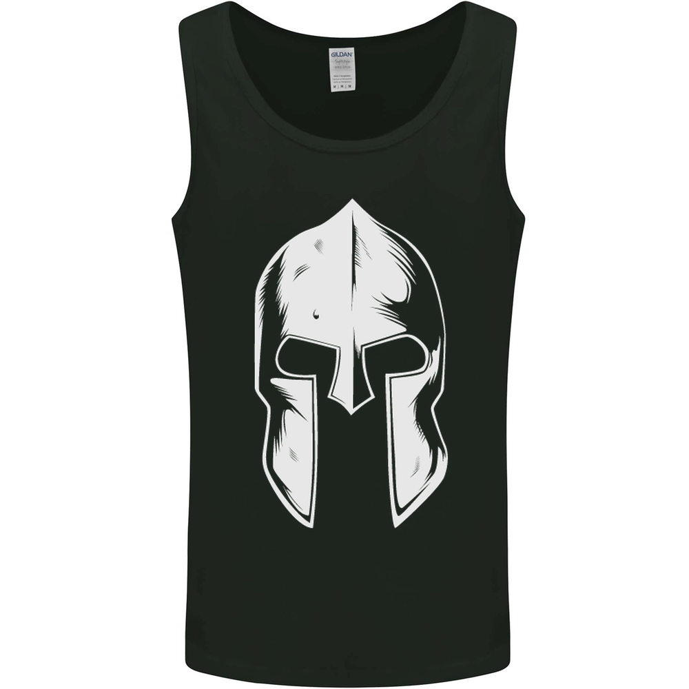 Spartan Helmet Weight Training Fitness Gym Mens Vest Tank Top