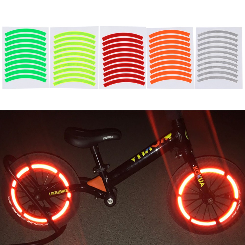 5-Pack Reflective Safety Stickers for Kids Bikes & Motorcycles