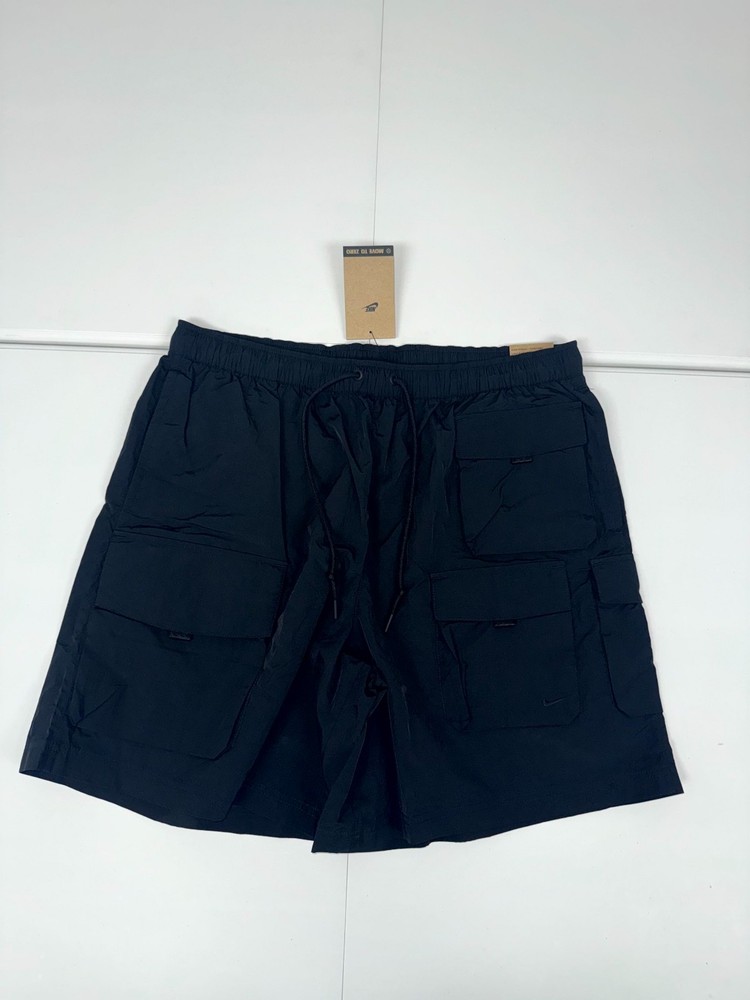 Nike Tech Woven Cargo Shorts Mens Black Loose Fit Water Repellent HJ0677-010