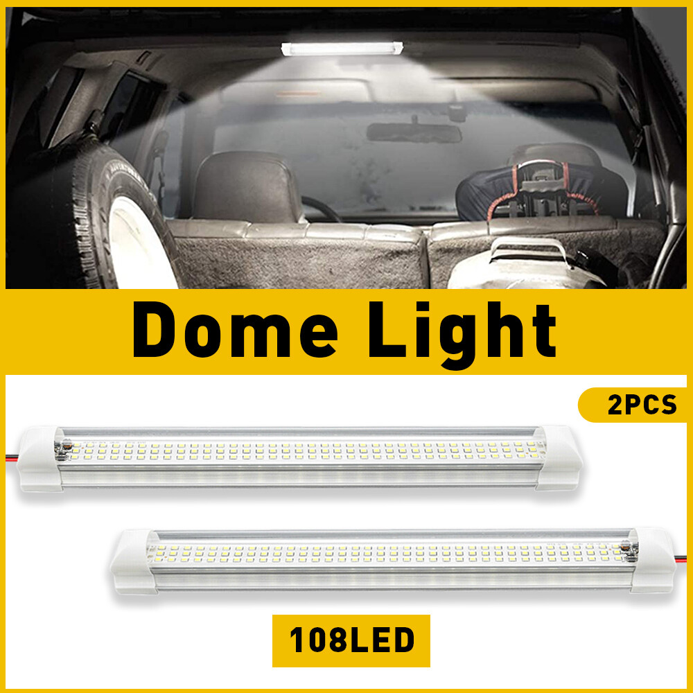 12V 24V Interior Strip Light Bar Car Van Bus Caravan ON/OFF Switch 108LED