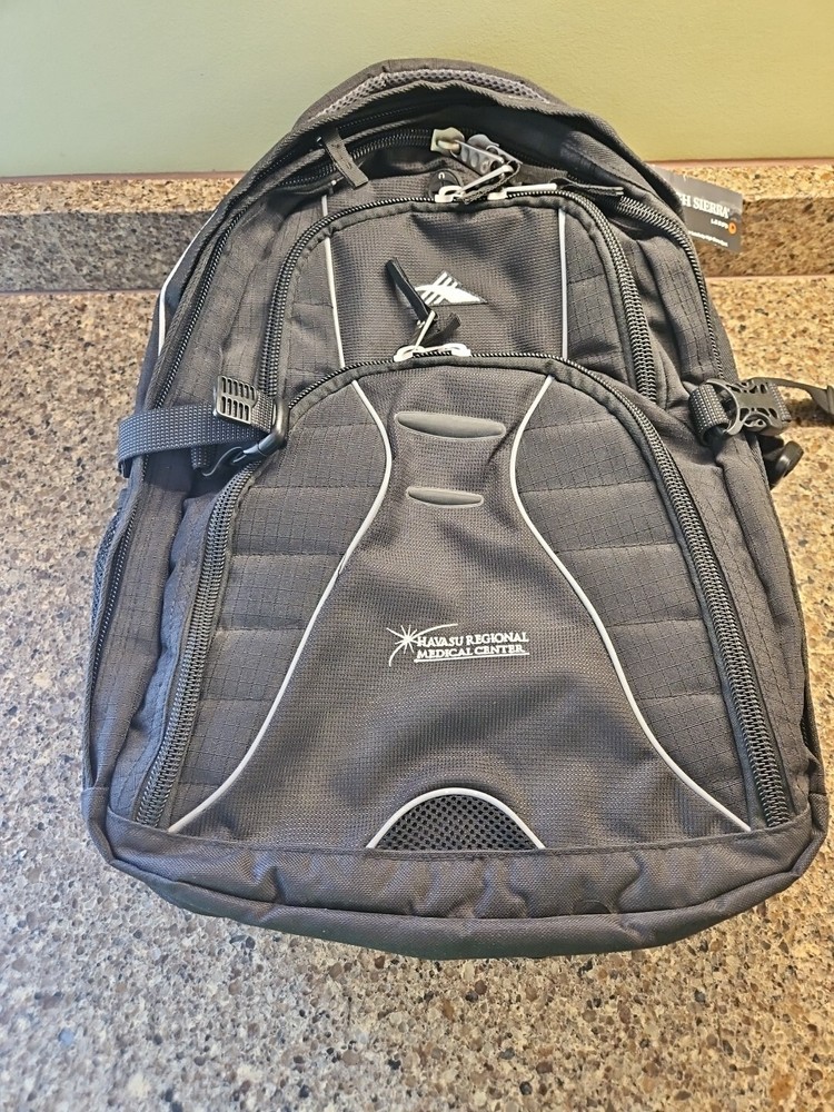 High Sierra Backpack Padded Air Flow Cooled Back laptop bag Black NEW NWT