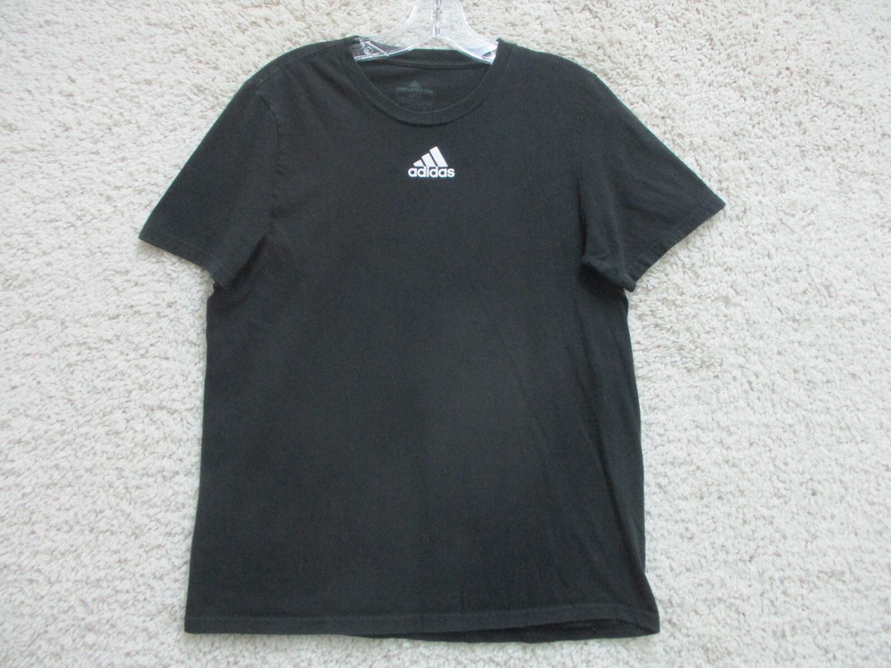 Adidas Shirt Medium Adult Black Amplifier Tee Casual Cotton Spell Out Logo Mens