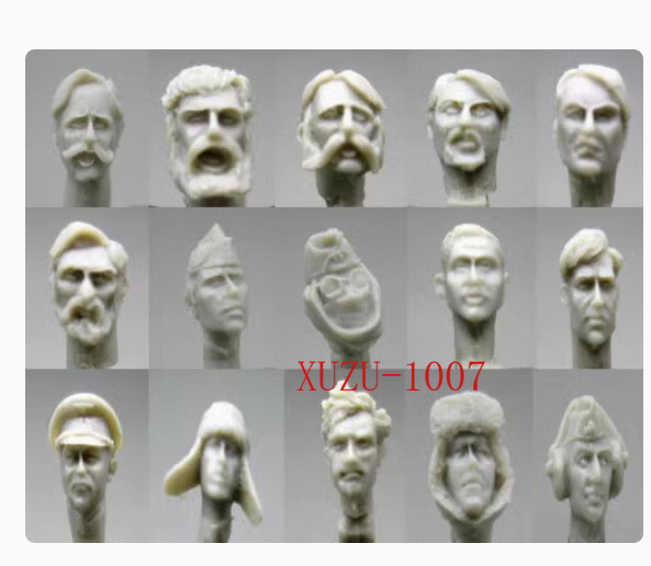 1/35 Resin WWII Soldier 15 heads Unassembled Unpainted New