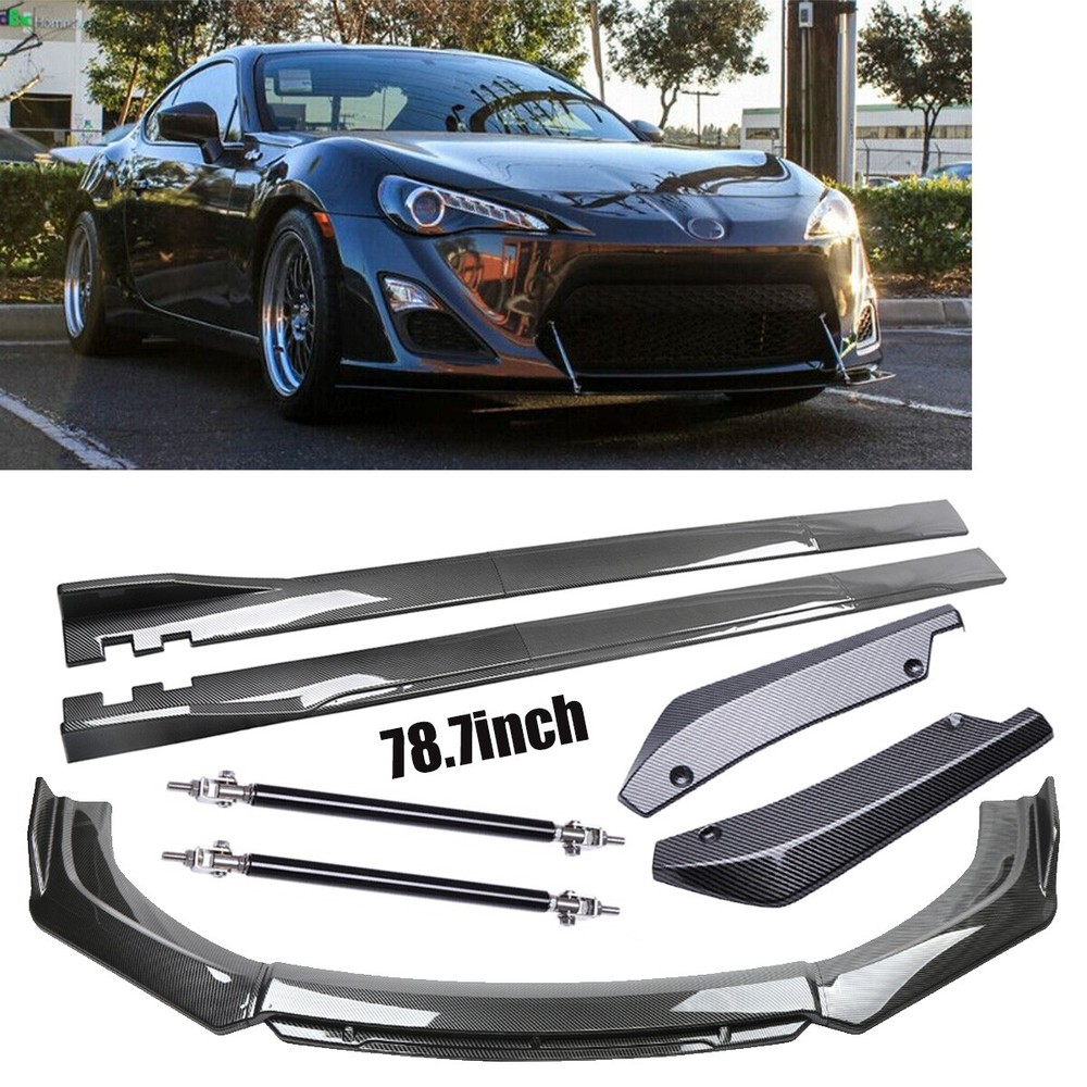 For Scion FR-S TC Carbon Fiber Side Skirt Rear Front Bumper Lip Splitter Rod
