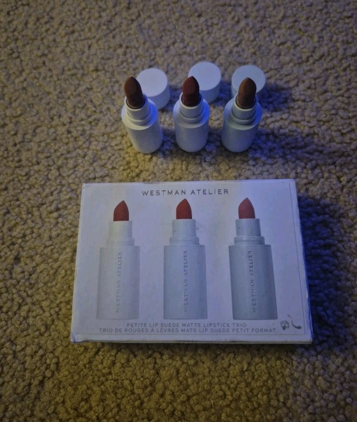 WESTMAN ATELIER PETITE LIP SUEDE MATTE LIPSTICK TRIO NIB
