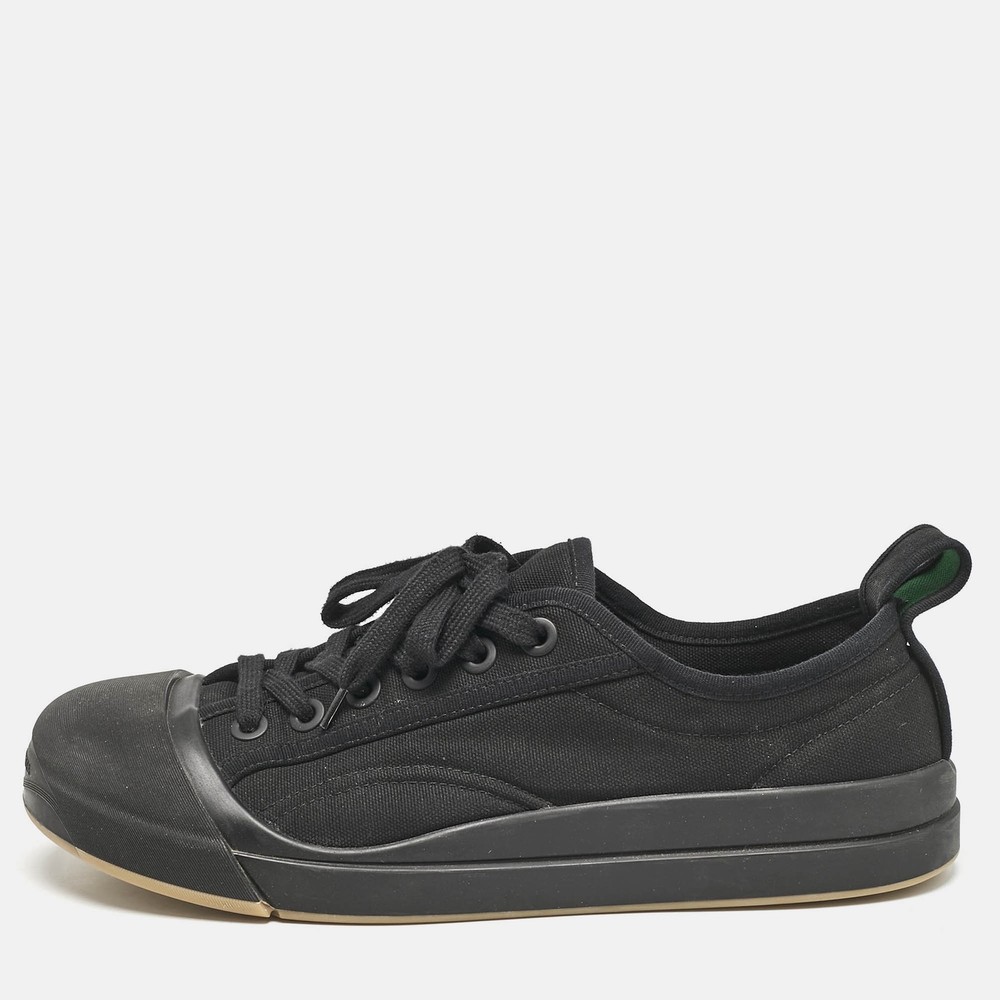 Bottega Veneta Black Canvas Vulcanized Sneakers Size 41