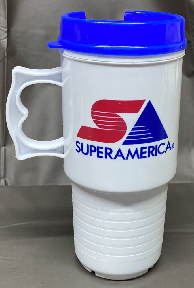 Vintage 90's Super America Gas Station Automug Travel Mug With Coupon-image