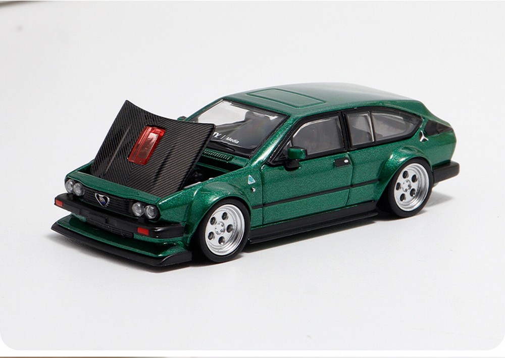 TPC 1/64 масштаб Alfa Romeo GTV6 зеленый литой автомобиль модель игрушка коллекции подарок