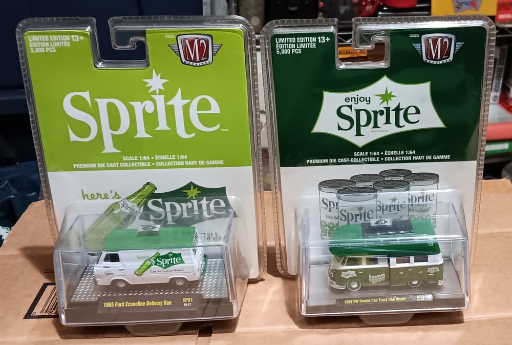 M2 Machines - Sprite 1959 VW Double Cab Truck & 1965 Ford Econoline Delivery Van