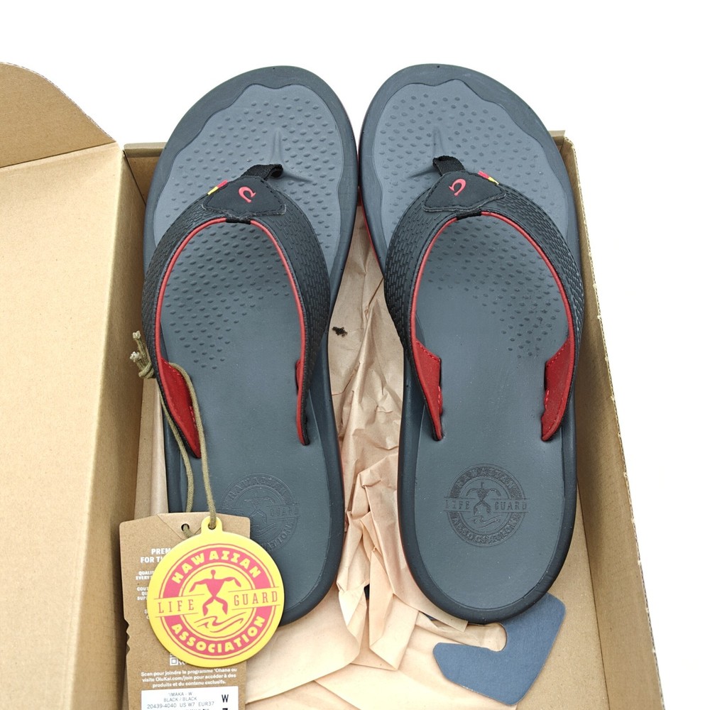 OLUKAI Imaka Womens Size 7 Quick-Dry Beach Flip Flop Sandals 20439-4040