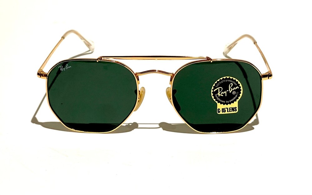 Ray-Ban The Marshal RB3648 001 Classic Green G-15 Lens with Gold Frame 54mm