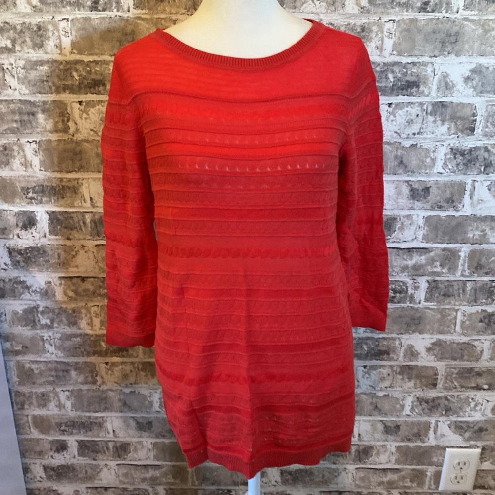 Banana Republic Factory light red 3/4 sleeve lightweight sweater size M