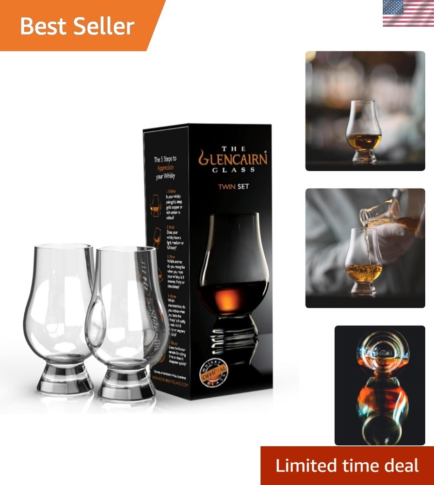 2 Whiskey Glasses in Elegant Twin-Pack Gift Set  