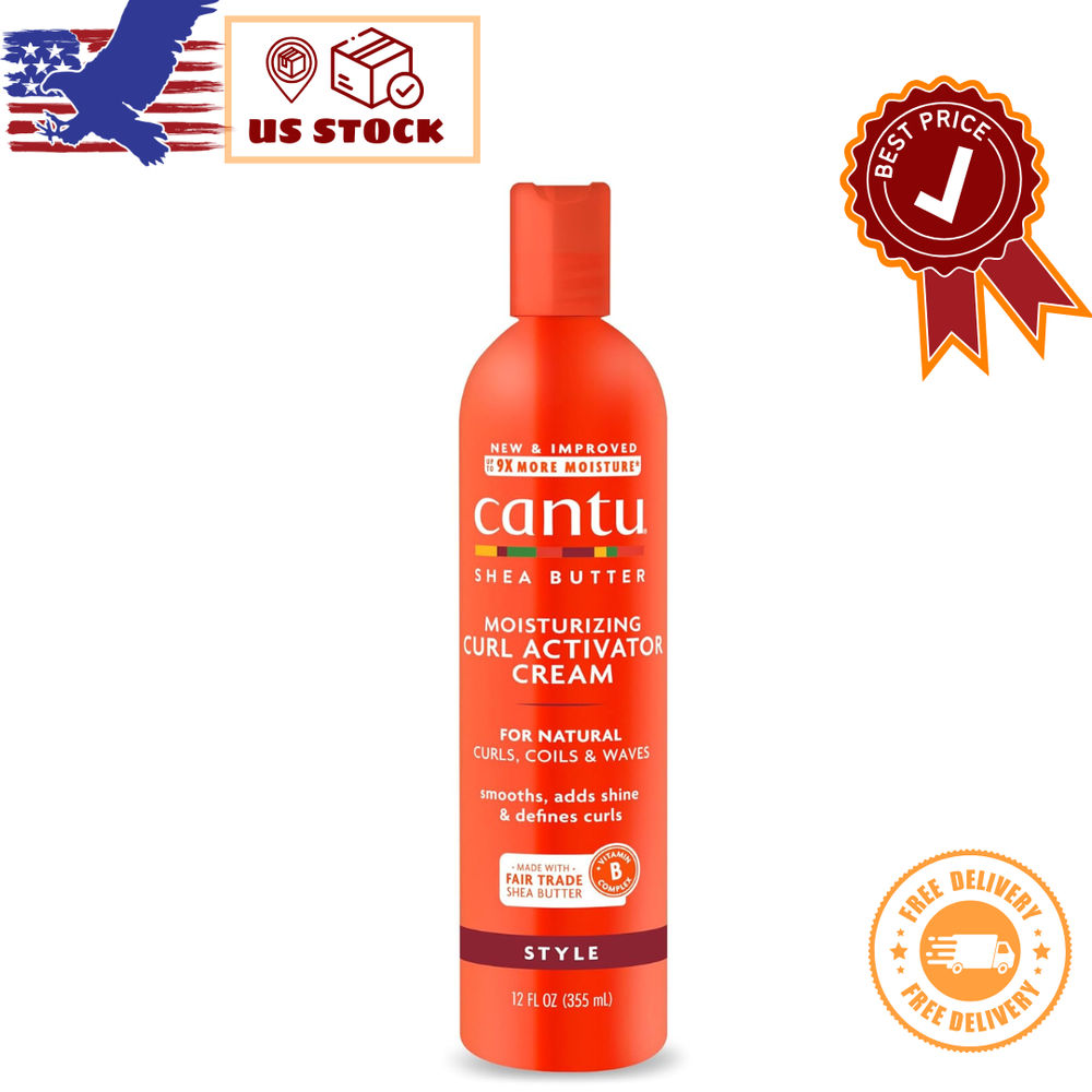 Cantu Shea Butter Natural Hair Moisturizing Cream (12 Oz) - Pack of 4