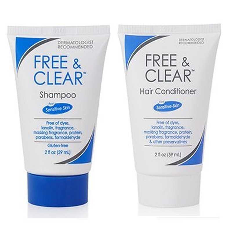 Free and Clear Shampoo & Conditioner Travel Size 2 oz