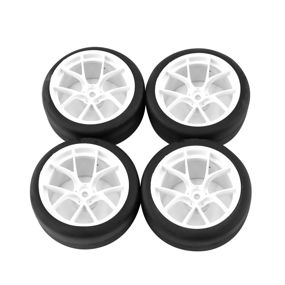 4Pcs 65mm RC Car Tires Wheels 12mm Hex Hub for Tamiya TT01