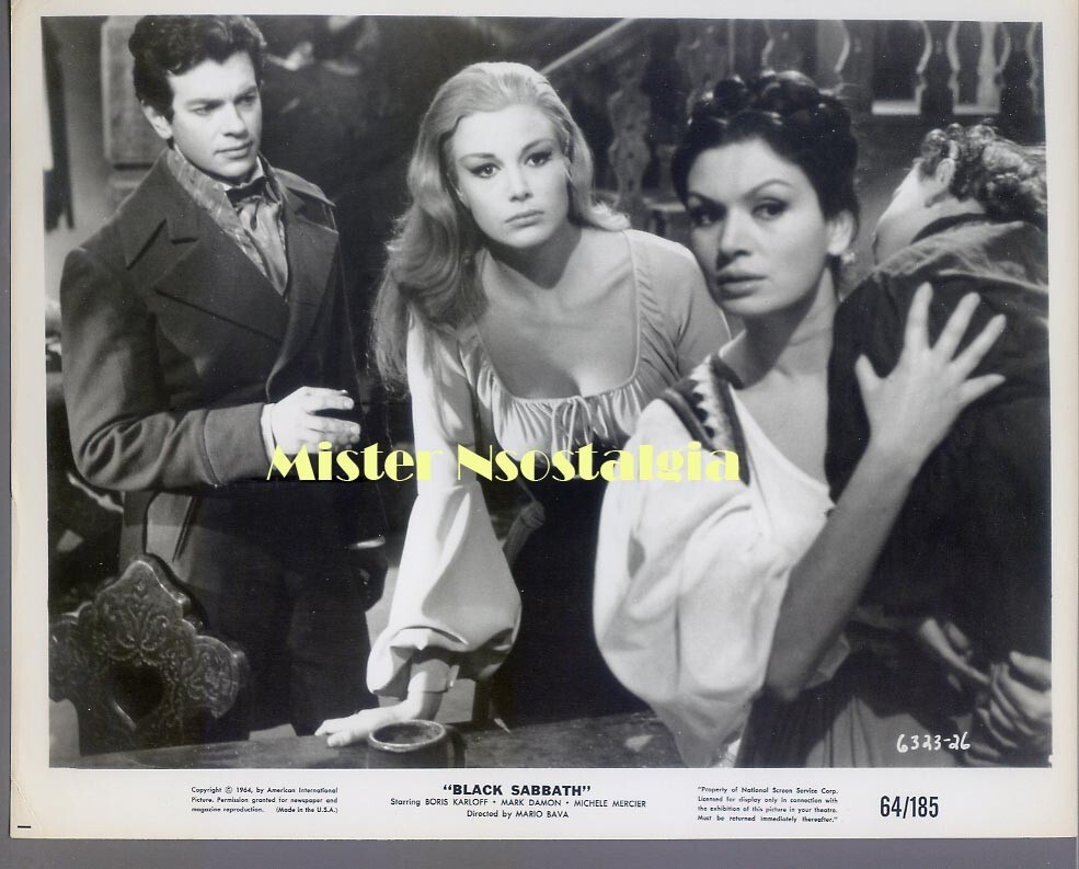 Mark Damon Rika Dialina, Susy Andersen in Black Sabbath vintage 1964 photo