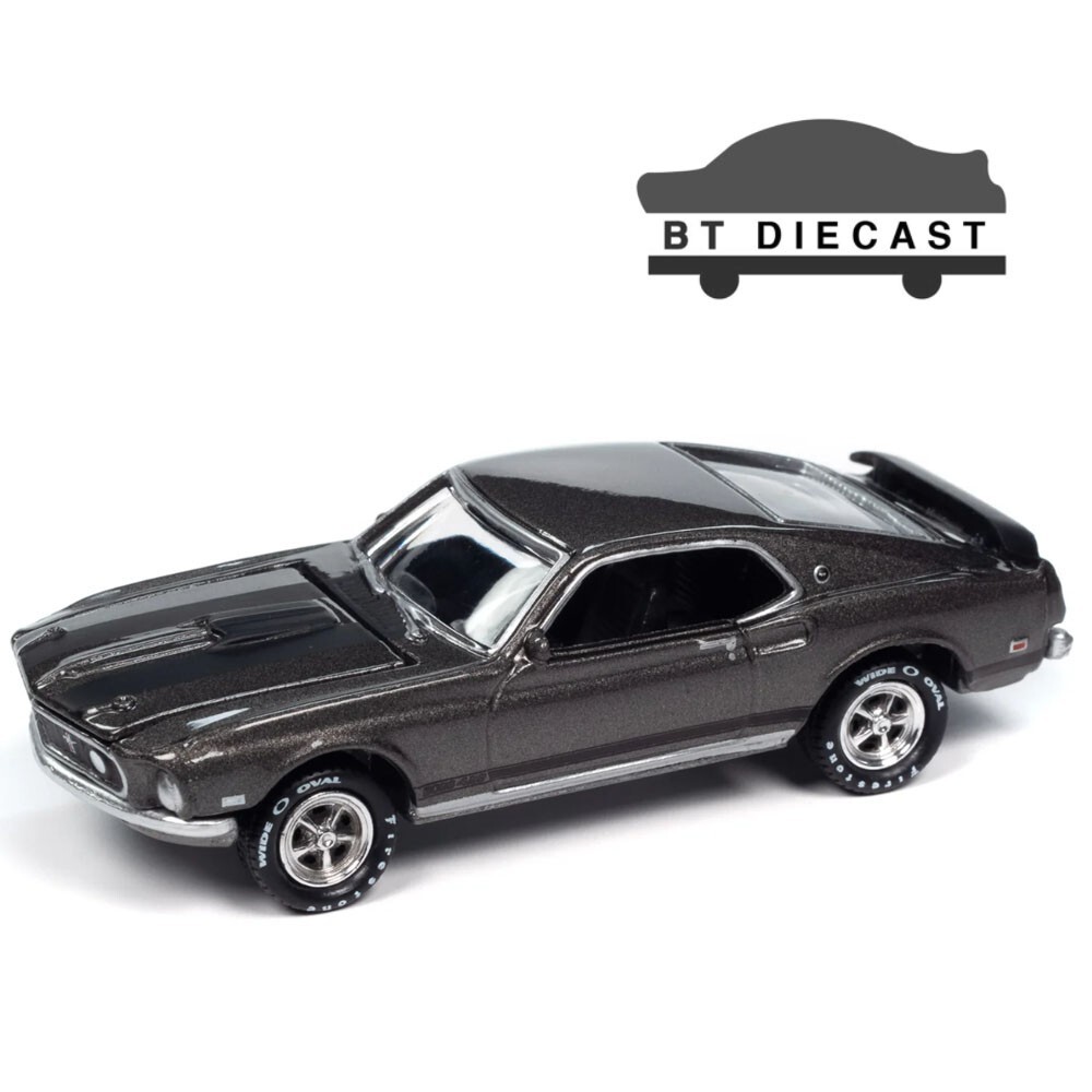 Johnny Lightning John Wick 1969 Ford Mustang Mach 1 1/64 Diecast Grey JLSP397