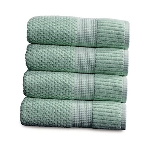 100% Cotton Bath Towel 4 Pack | Super Soft & Bath Towel (4 Pack) Wasabi Green