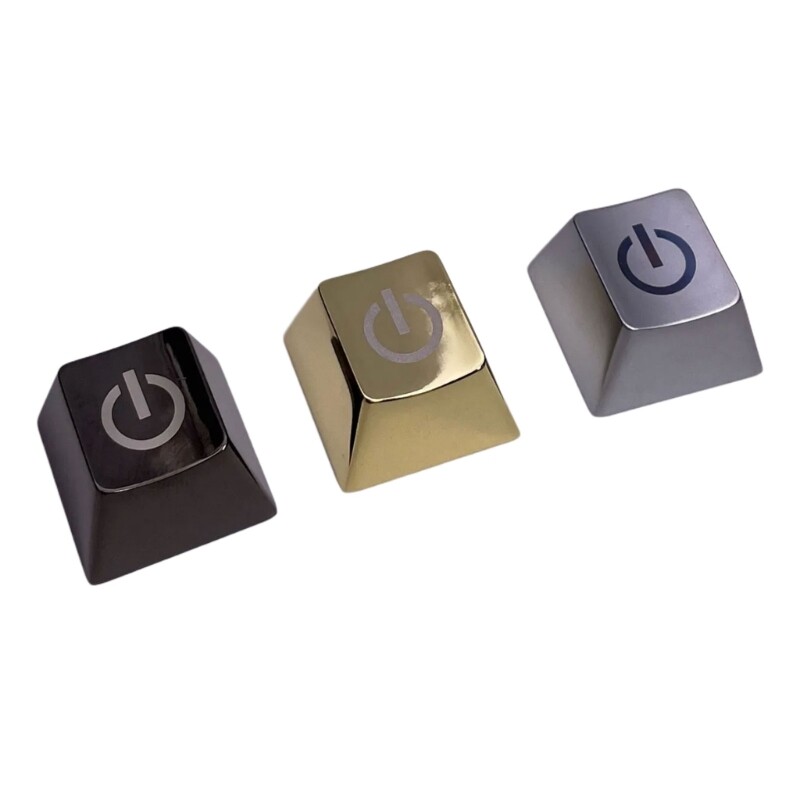 Engraved Alloy Metal Keycap with Durable Pattern for Mechanical Keyboards