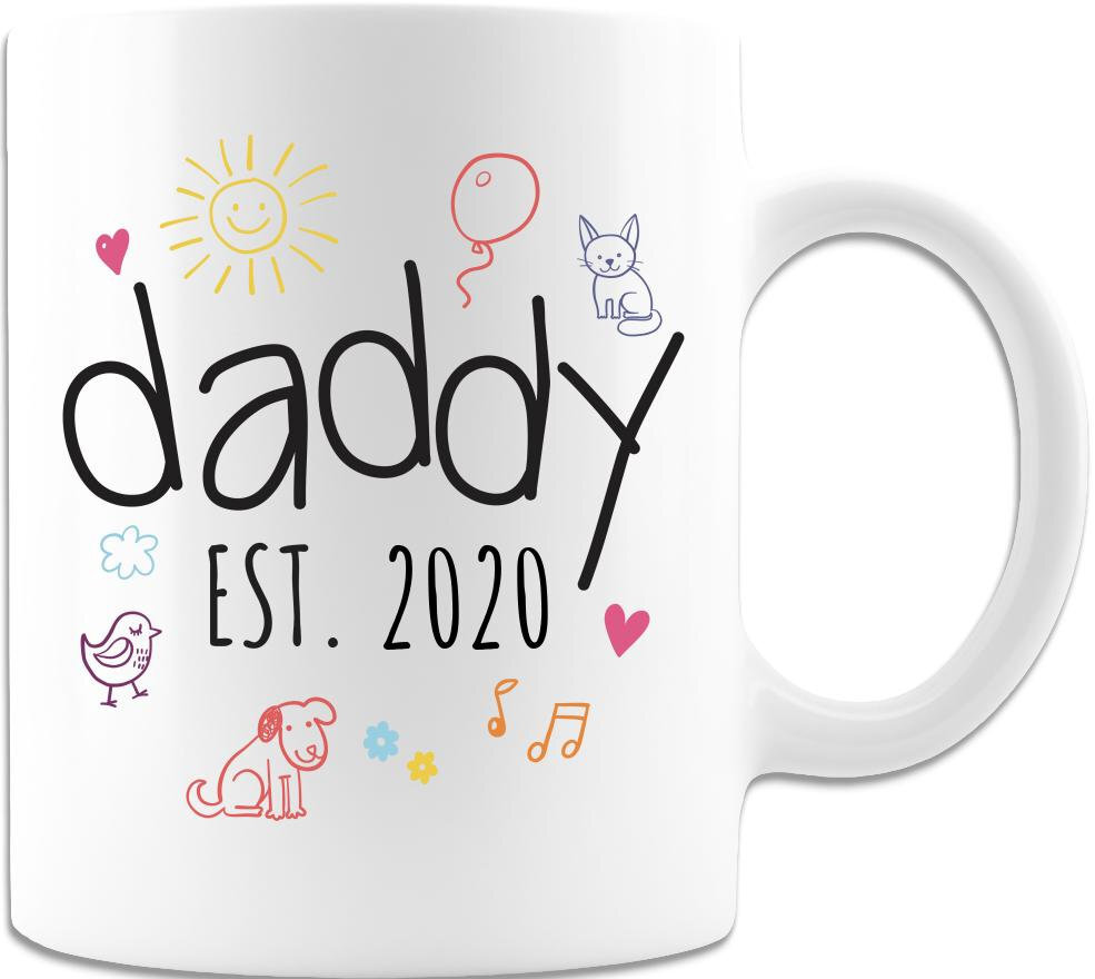 Personalized Daddy Est Year Established Mug. Unique Custom Fathers Day Gift For