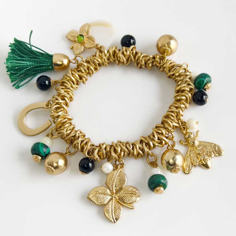 Chic Boho Multicharm Stretch Bracelet for Women Holiday Party