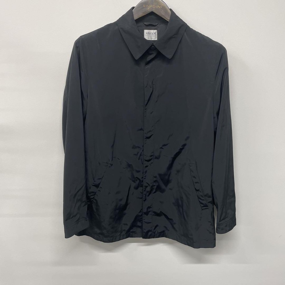 Armani Black Nylon Jacket – Sleek Stylish Outerwear