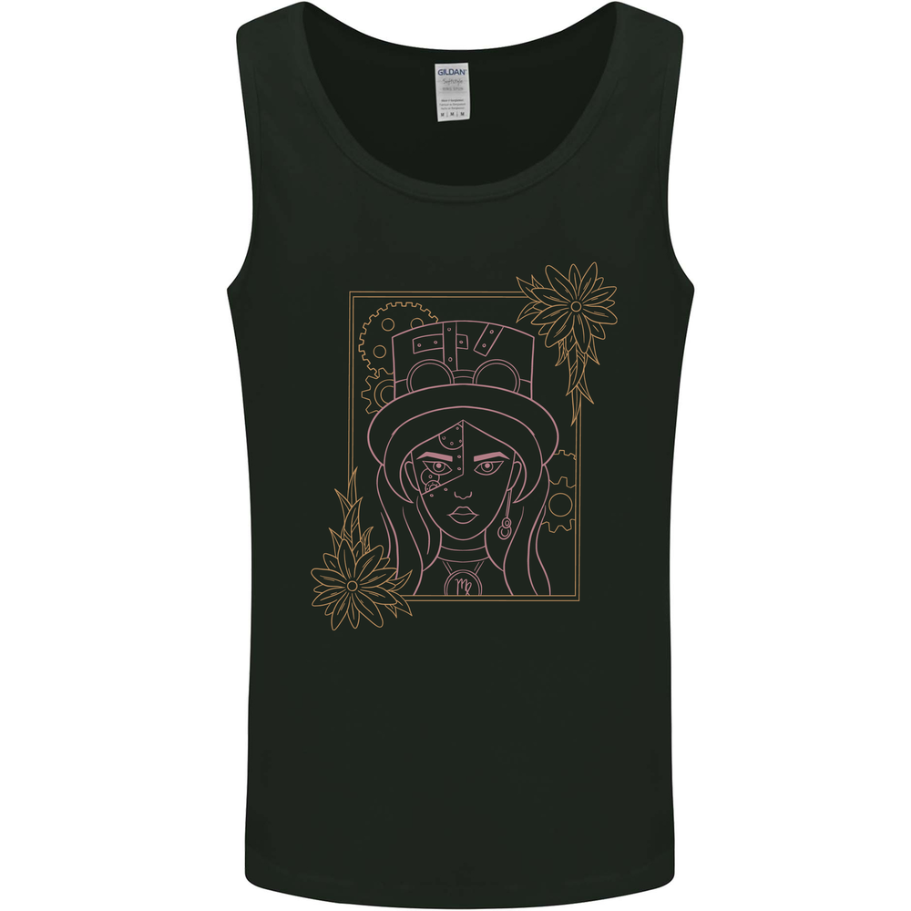 Virgo Steampunk Zodiac Star Sign Astrological Mens Vest Tank Top