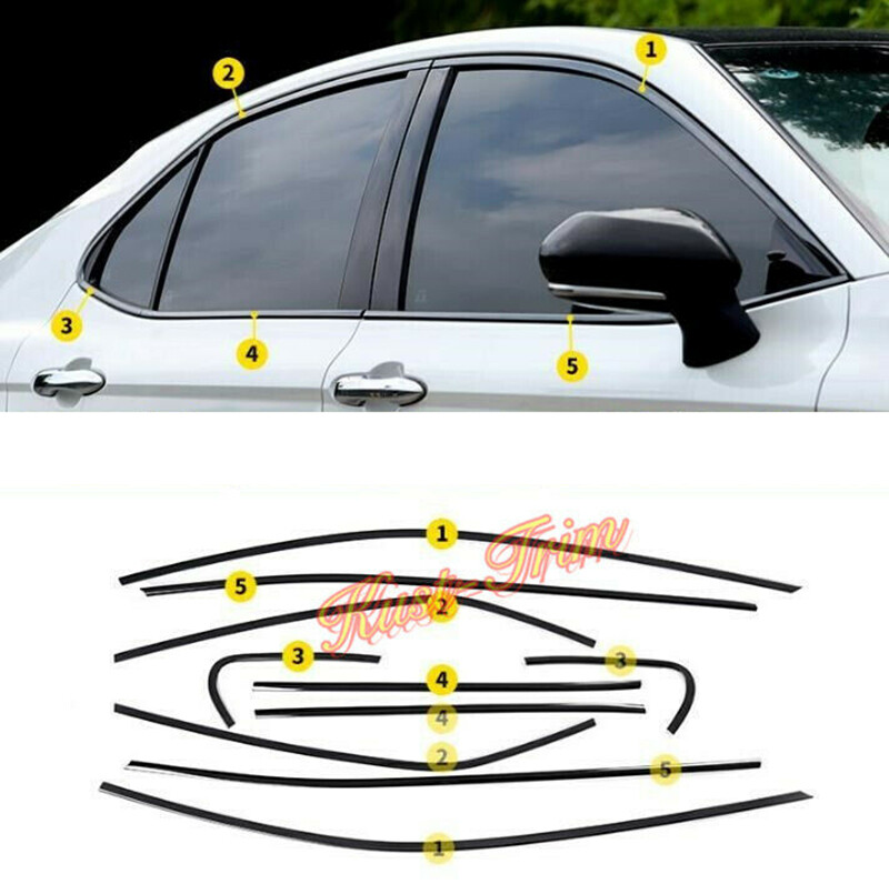 For Toyota Camry 2018-2023 Black titanium Window Sill Trim Molding Cover trim
