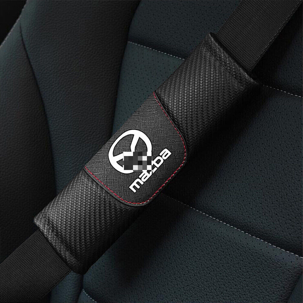 2PCS Car Seat Belt Cover Shoulder Cushion Pad Interior Accessories Fit For Mazda
