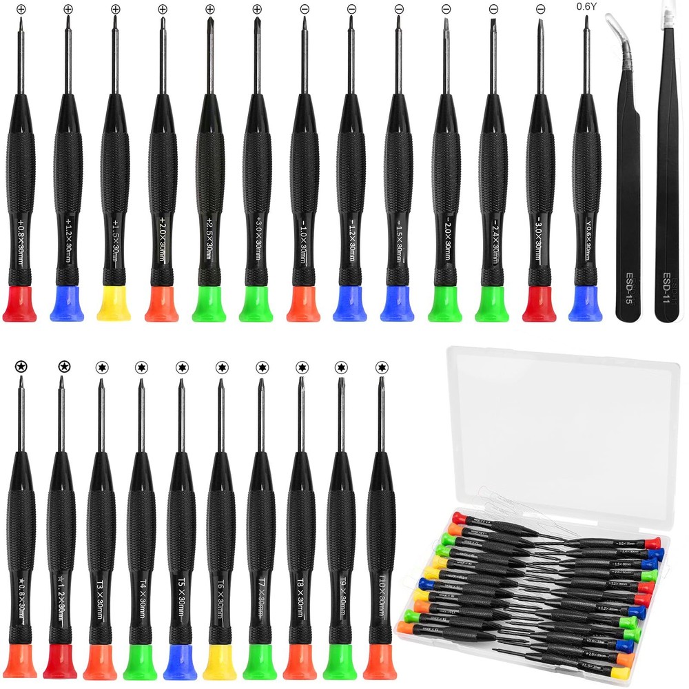 25-Piece Magnetic Precision Screwdriver Set for Electronics Repair