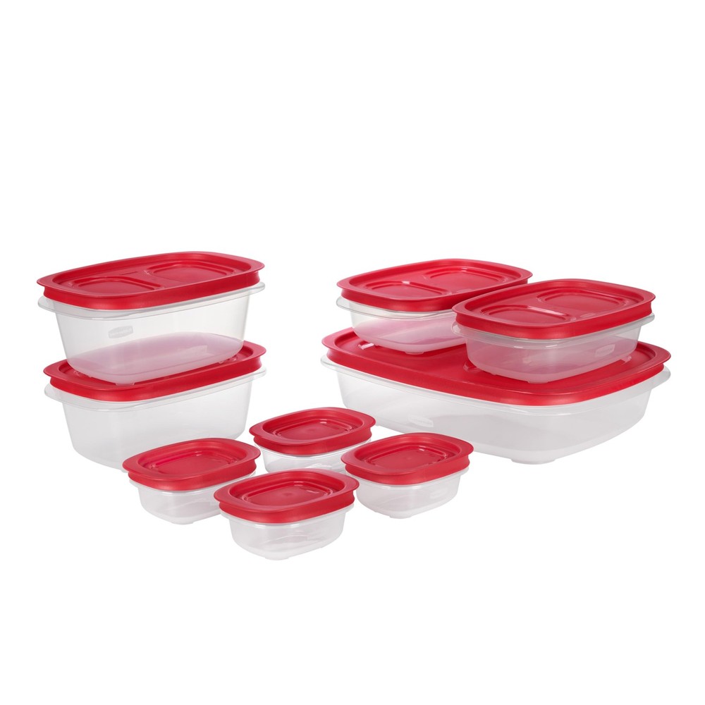Rubbermaid EasyStore Large Containers, 18-Piece Set, Food Storage Containers wi