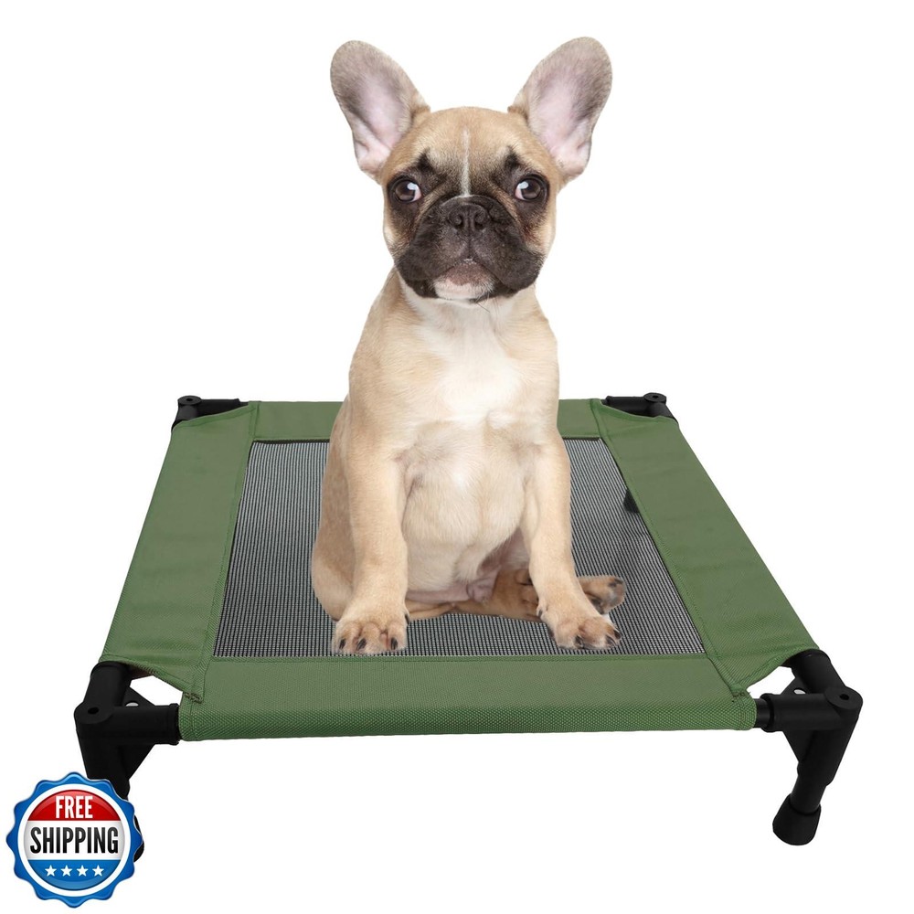 Pozico Elevated Breathable Mesh Pet Bed for Small Cats and Dogs with Raised Comfortable Design