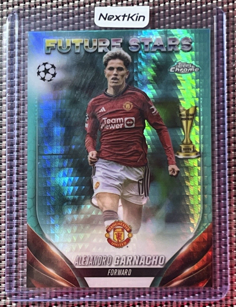 2023 Topps Chrome UEFA Club Competitions Aqua Prism Refractor Alejandro Garnach
