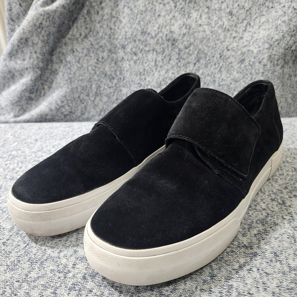 Vince.  Slip-On Sneakers Black Suede Platform Shoe Women's Size 9