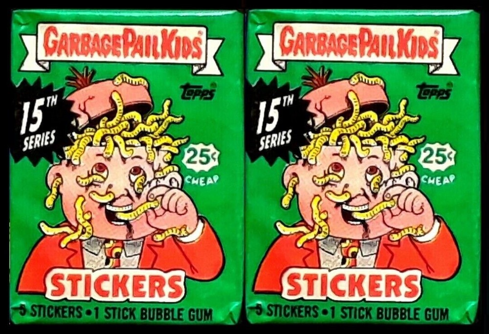 1988 Topps Garbage Pail Kids Series 15 Two Packs with 25¢ Wrapper Deal
