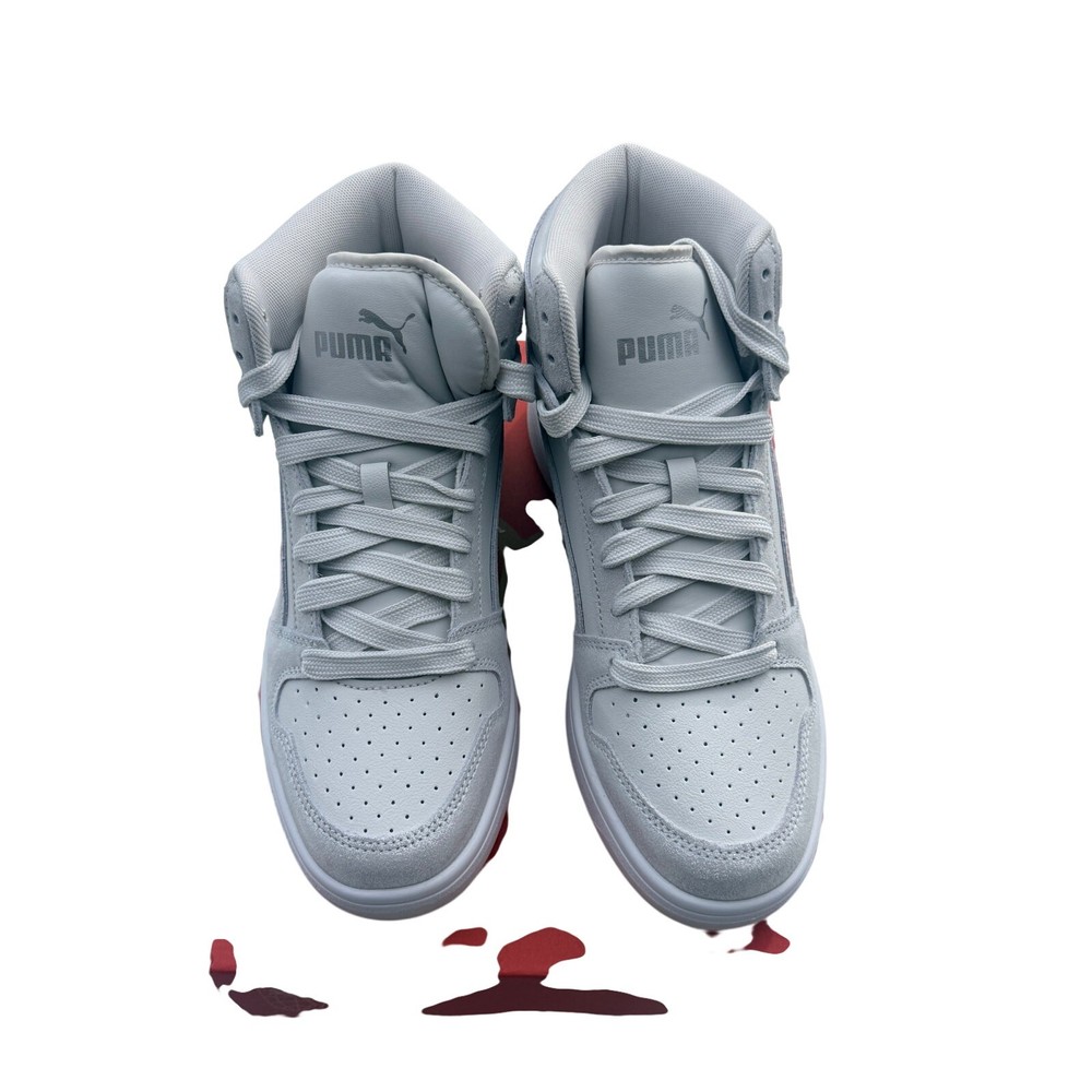 PUMA Rebound Layup Luster Mid Women’s 9 Gray Silver High Top Sneakers New
