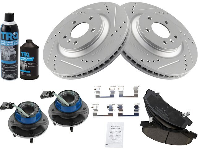 Front Brake Pad and Rotor and Wheel Hub Kit fits Chevy Impala 2012-2013 41QMJS