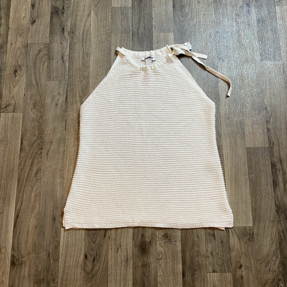 White House Black Market Halter Blouse Size Large Sparkly Knit