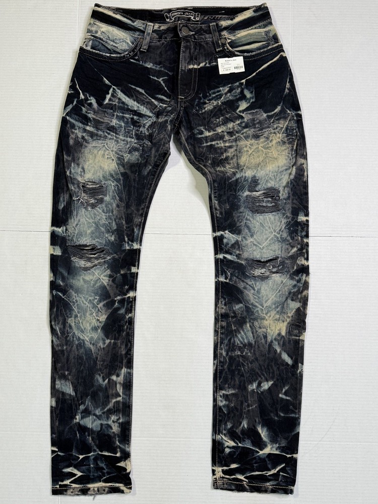 New Men’s Robin’s Jean SZ 32 Style #32 Style #D5471IND Marlon Straight Destroyed