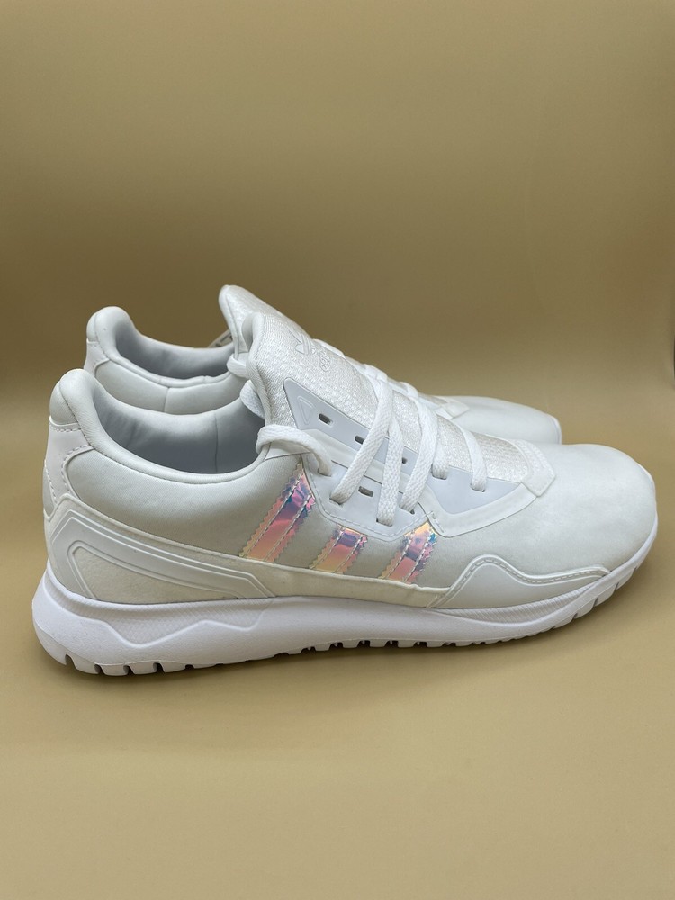 size 7 Adidas Originals Flex Junior unisex big kids white Athletic Shoes New!