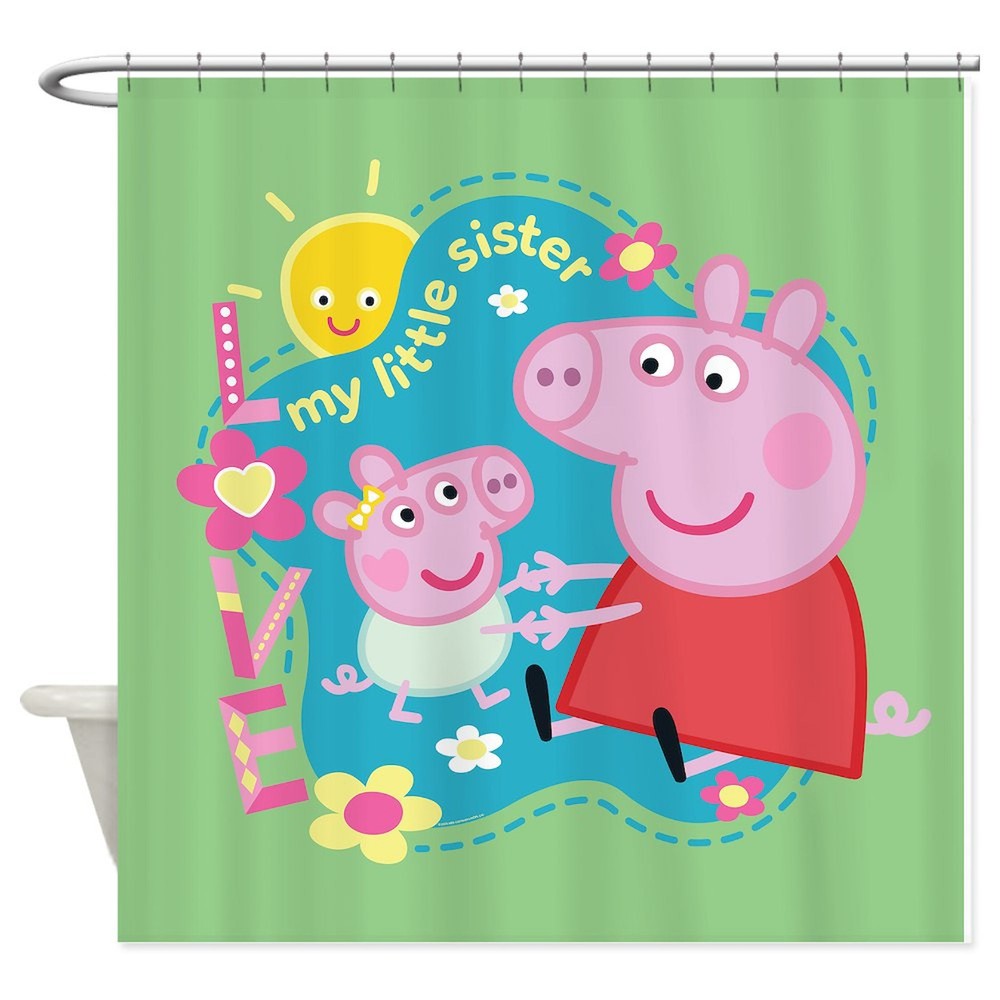 CafePress Peppa Pig: My Little Sister Shower Curtain (1248090074)