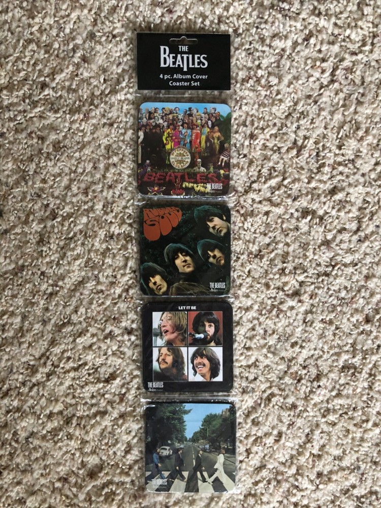 4 Piece Beatles Album Cover Coaster Set New In Package