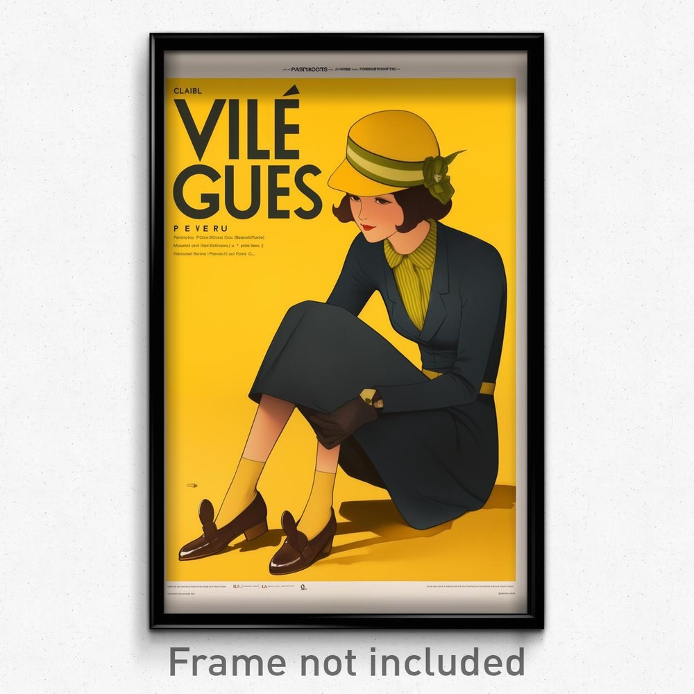 Vintage French Movie Poster Art Print - Envious Girl in Brown Shoes