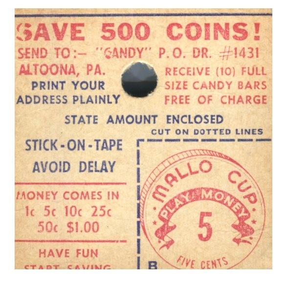 Altoona PA good for token - Mallo Cup Candy Play Money 5 Premium Voucher ;;-image