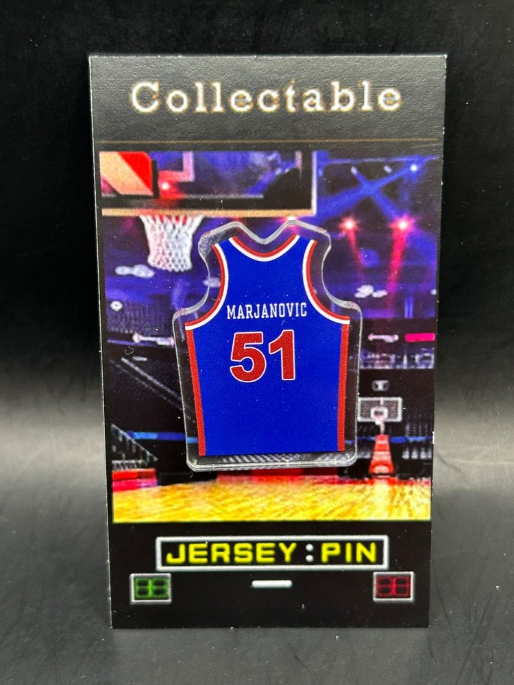 Detroit Pistons Boban Marjanovic Jersey Lapel Pin Classic NBA Collectible