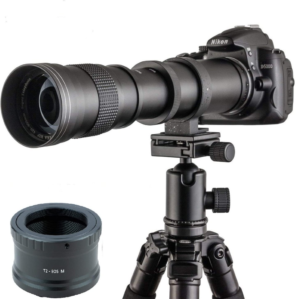 420-800mm Camera Lens Telephoto Zoom Lenses Compatible with Canon EOS RF Moun...