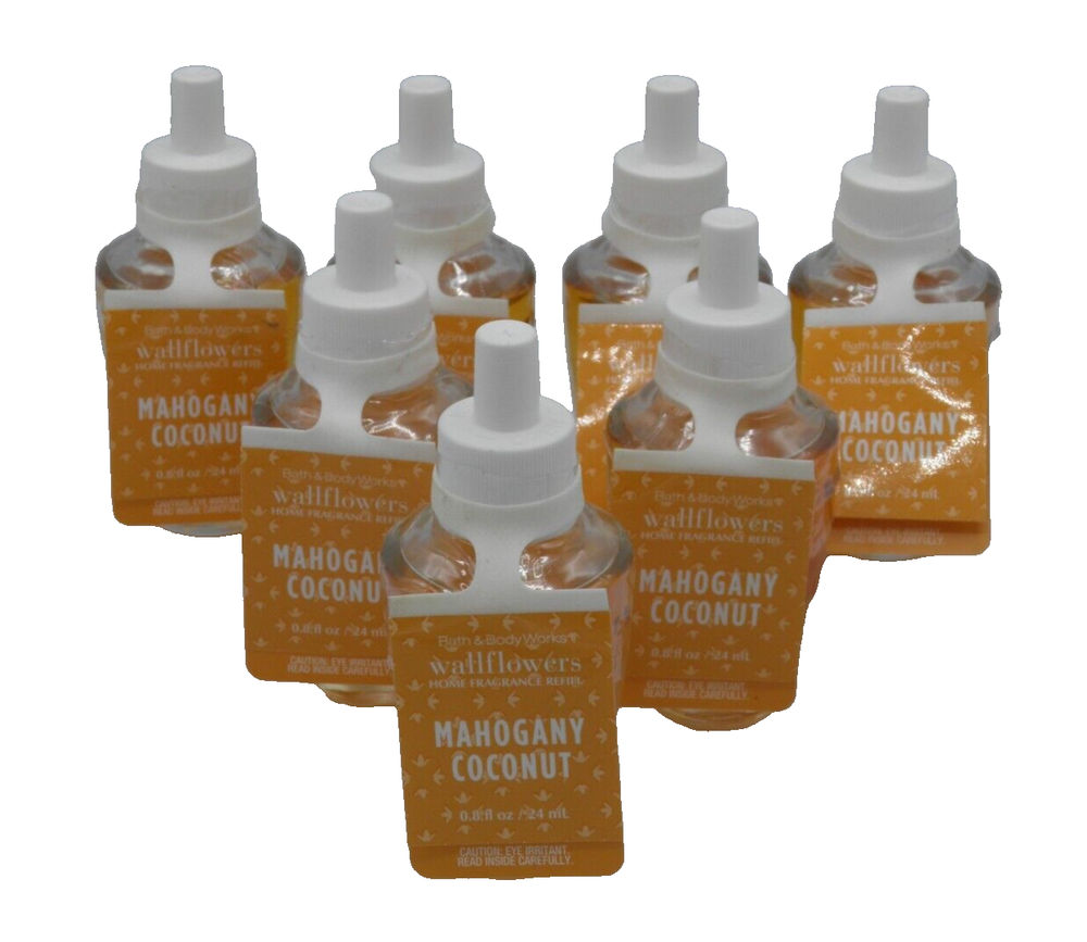 Bath & Body Works MAHOGANY COCONUT WALLFLOWER REFILL BULB (7 PACK)