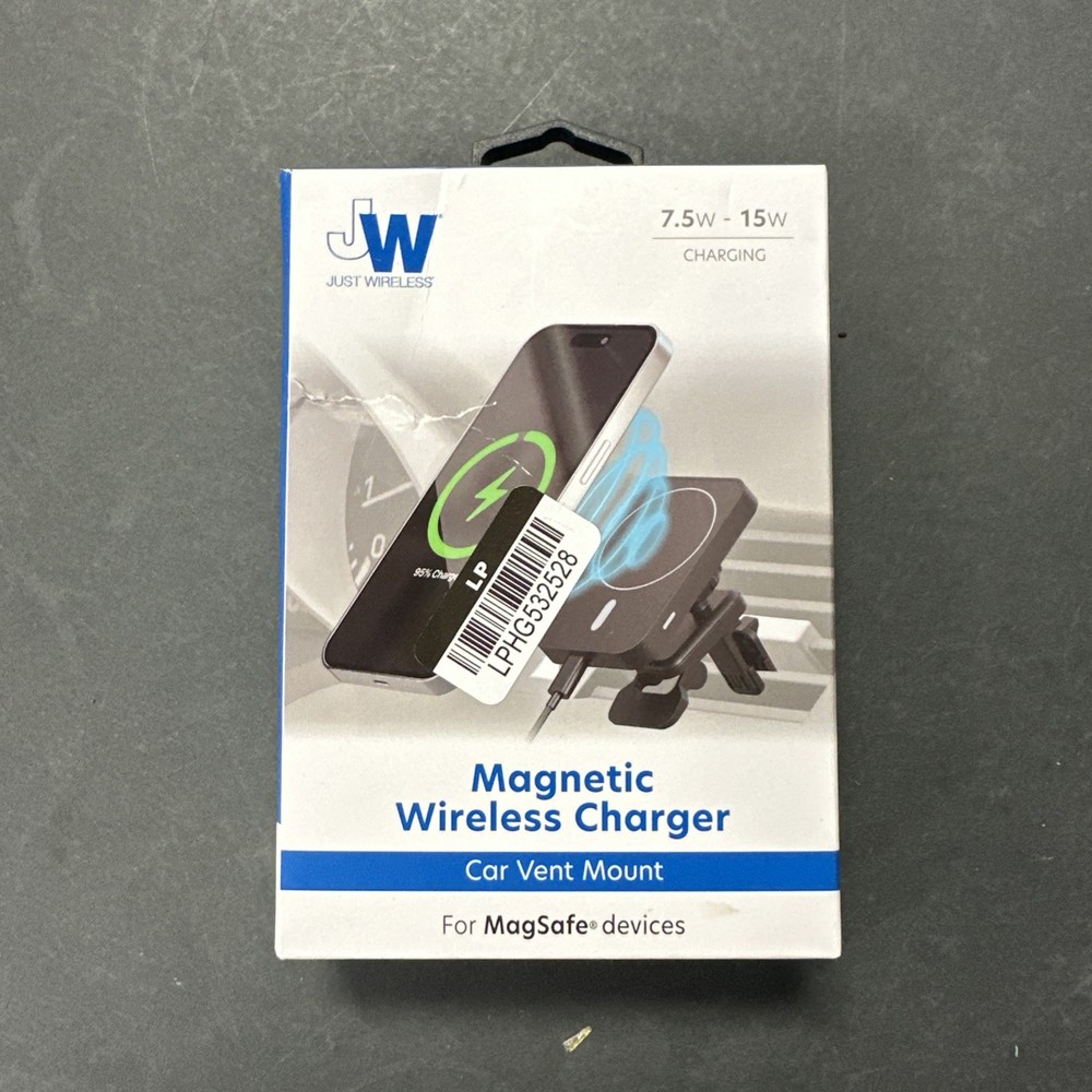 Magnetic Wireless Charger for MagSafe Car Vent Mount 7.5w - 15w - Just Wireless